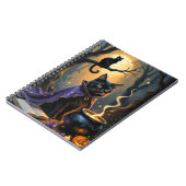 黒猫お洒落ハロウィン絵を描ズ ノートブック (左側)