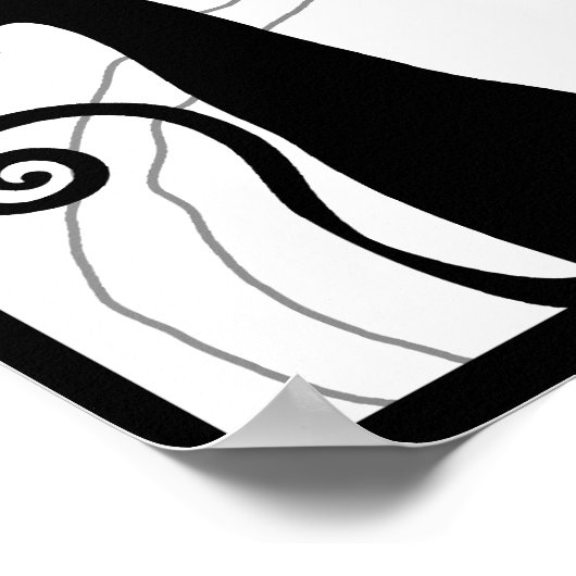 黒猫お洒落ポスター ポスター (角)