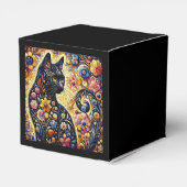 黒猫お洒落抽象芸術フローラ絵画ズ・アート フェイバーボックス (裏面サイド)
