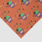 黒猫お洒落柄ハロウィーンティッシュペーパー 薄葉紙 (詳細)