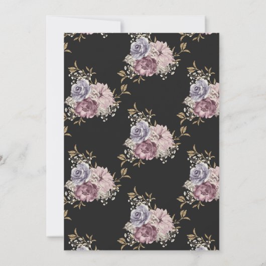 黒猫かぼちゃお辞儀フラワーベビーシャワー 招待状 (裏面)