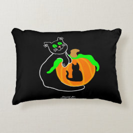 黒猫かぼちゃのアクセント枕 アクセントクッション