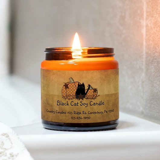 黒猫かぼちゃのラベル ラベル