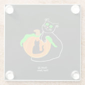 黒猫かぼちゃガラスコースター ガラスコースター (裏面)