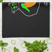 黒猫かぼちゃキッチンタオル キッチンタオル (折り畳み)