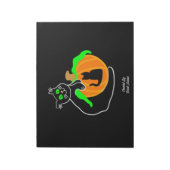 黒猫かぼちゃメモ帳(27.9 cm x 21.6 cm) ノートパッド (回転)