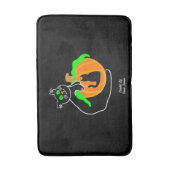 黒猫かぼちゃ中湯マット バスマット (正面縦)