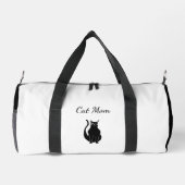 黒猫かわいいウィンキング子猫漫画スケッチ ダッフルバッグ (裏面)