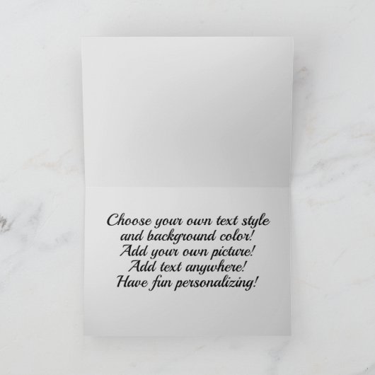 黒猫かわいいカスタマイズ可能なカード カード (内部)