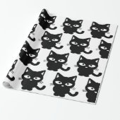 黒猫かわいいハロウィン ラッピングペーパー (アンロールド)