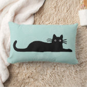 黒猫かわいいペット子猫恋人 ランバークッション (ブランケット)