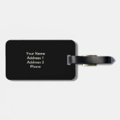 黒猫かわいい動物の写真パーソナライズされた名 ラゲッジタグ (裏面横)
