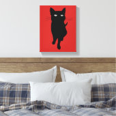 黒猫かわいい猫 キャンバスプリント (インサイチュ (寝室))