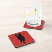 黒猫かわいい猫 コースター (右側)