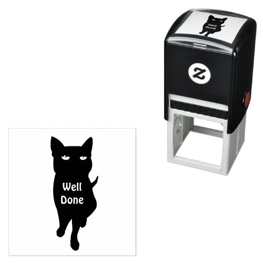 黒猫かわいい猫 セルフインキングスタンプ (インサイチュ)