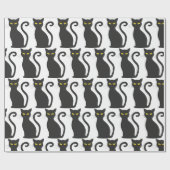 黒猫かわいい ラッピングペーパー (フラット)