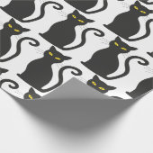 黒猫かわいい ラッピングペーパー (角)