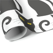黒猫かわいい ラッピングペーパー (ロールコーナー)