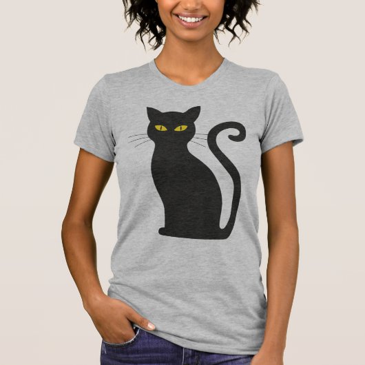 黒猫かわいい Tシャツ (正面)