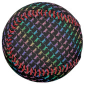 黒猫か君の色の虹の猫 ソフトボール (正面左)