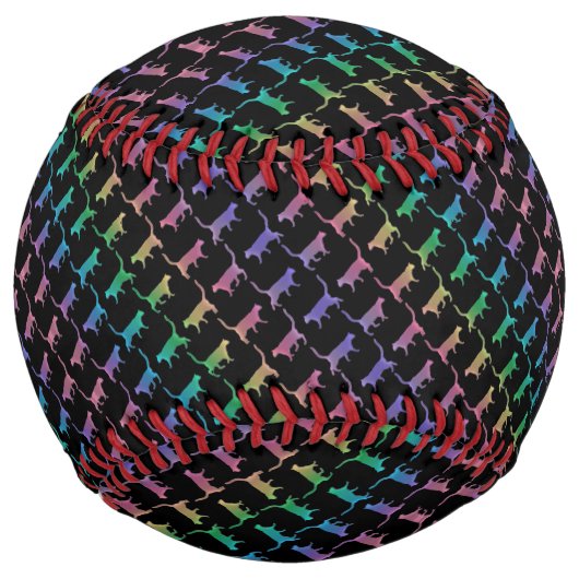 黒猫か君の色の虹の猫 ソフトボール (正面)