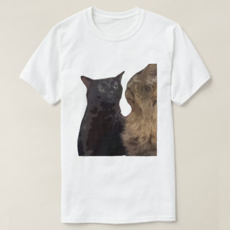 黒猫がぼんやりしている Tシャツ