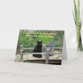 黒猫がイースター橋で待つ シーズンカード