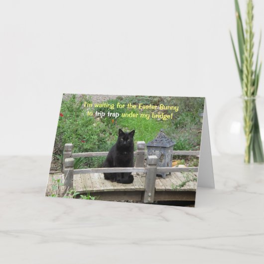 黒猫がイースター橋で待つ シーズンカード (正面)