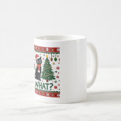 黒猫がクリスマスツリーを押している 猫のクリスマス Xm コーヒーマグカップ (正面右)