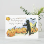 黒猫がジャック・オ・ランタン・ハロウィン合唱団を指揮 カード (スタンド正面)
