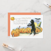 黒猫がジャック・オ・ランタン・ハロウィン合唱団を指揮 カード (正面/裏面インサイチュ)