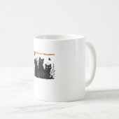 黒猫が不気味な季節クラシックのTシャツ コーヒーマグカップ (正面右)