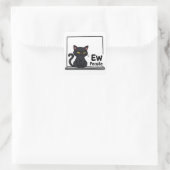 黒猫が出ると不機嫌になる スクエアシール (バッグ)