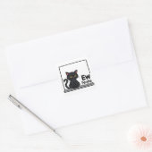 黒猫が出ると不機嫌になる スクエアシール (封筒)