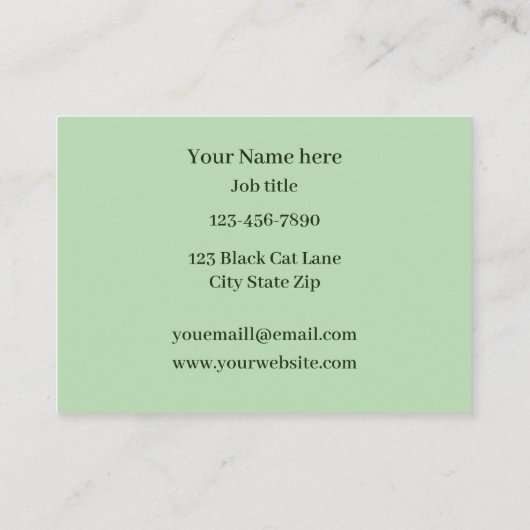 黒猫が外を見ている窓 名刺 (裏面)