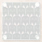 黒猫が多い ガラスコースター (裏面)