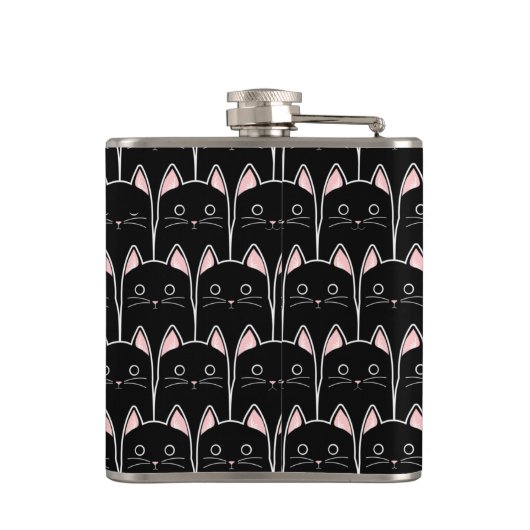 黒猫が多い フラスク (裏面)