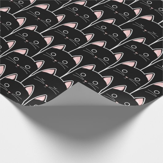 黒猫が多い ラッピングペーパー (角)