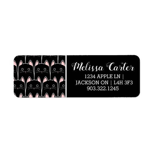 黒猫が多い ラベル (正面)