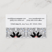 黒猫が大好き万華鏡のように千変万化するパターン 名刺 (裏面)