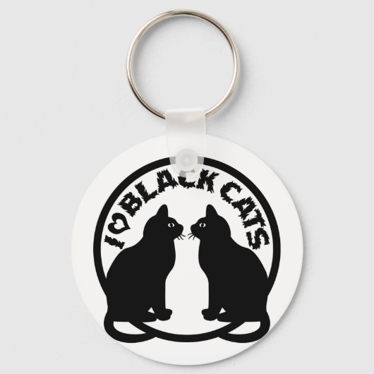 黒猫が大好き キーホルダー (正面)