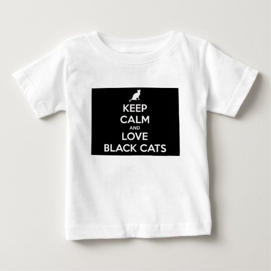 黒猫が大好き ベビーTシャツ (正面)