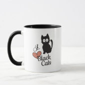 黒猫が大好き マグカップ (左)