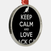 黒猫が大好き メタルオーナメント (右)