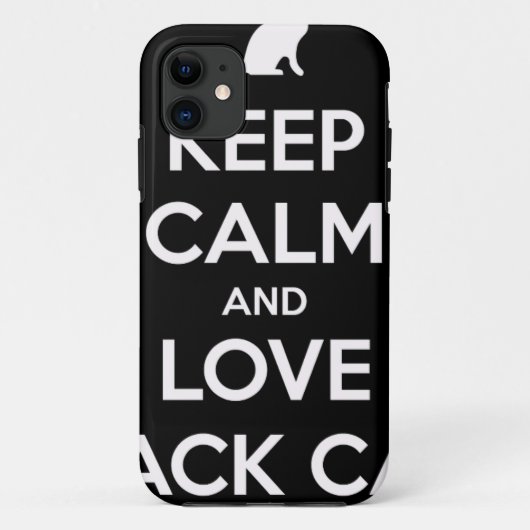黒猫が大好き Case-Mate iPhoneケース (裏面)