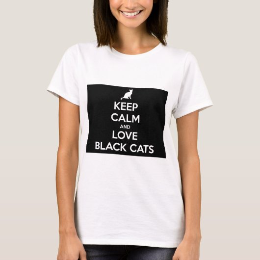 黒猫が大好き Tシャツ (正面)