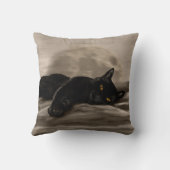 黒猫が寒い クッション (裏面)