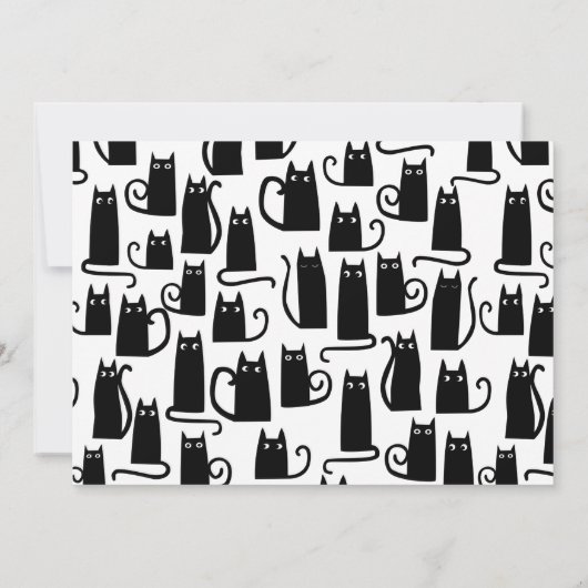 黒猫が引っ越し新居 案内状 (裏面)