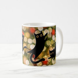 黒猫が支配する!ミニパンサーのクリスマス大好き! コーヒーマグカップ