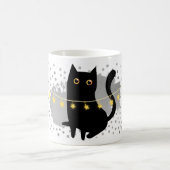 黒猫が支配する!純粋なフェスティバルギフト! コーヒーマグカップ (中央)